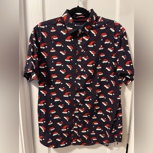 Denim & Flower Christmas Shirt Size L